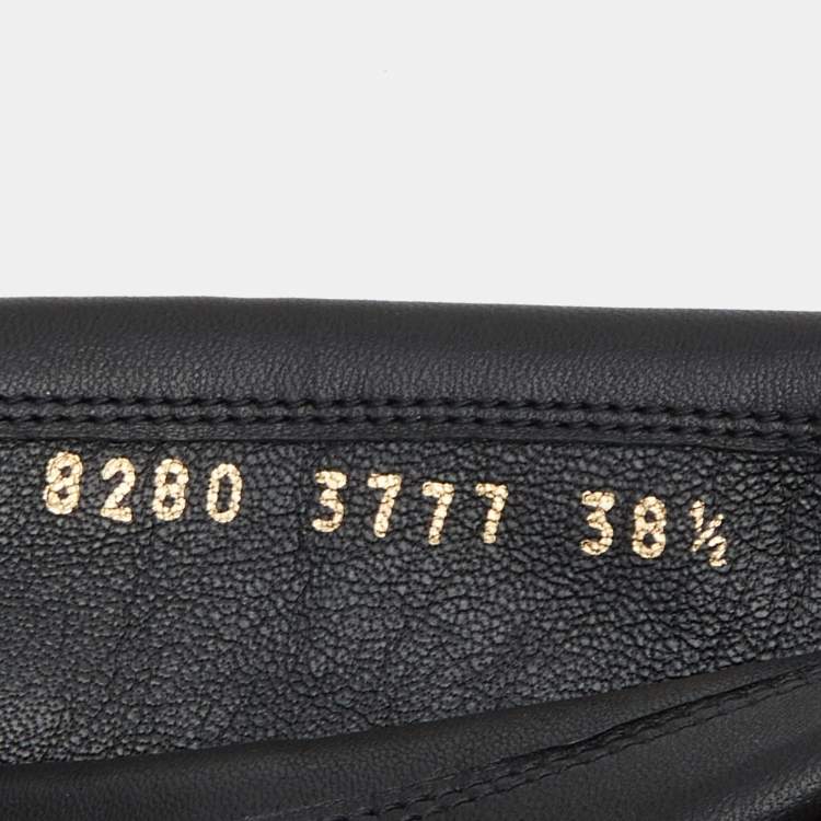 Pre Owned Gianvito Rossi Black Suede and Leather Knee Length Boots Size 38.5