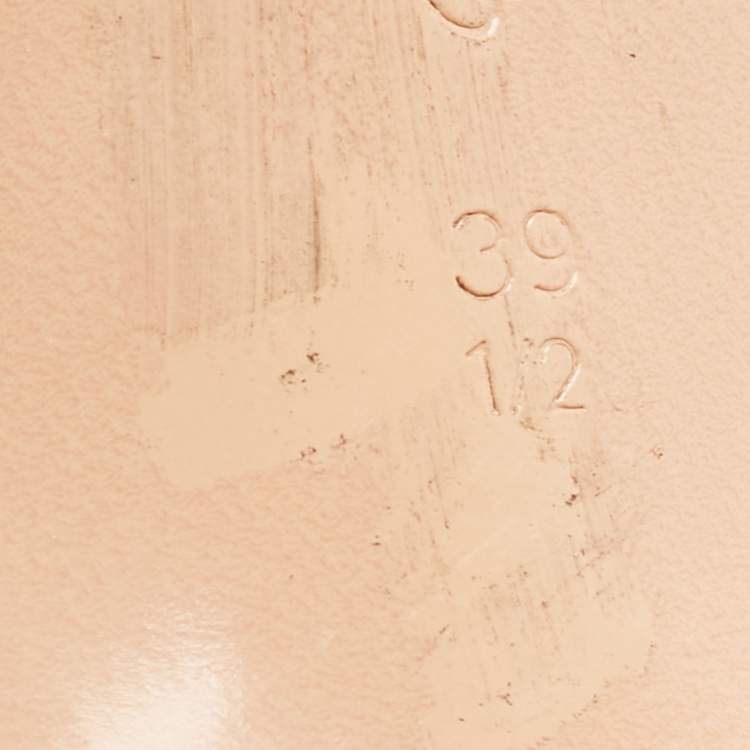 Pre Owned Gianvito Rossi Beige PVC And Leather Helmut Lace Up Boots Size 39.5