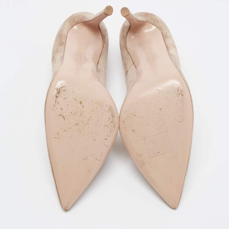 Pre Owned Gianvito Rossi Beige Suede Gianvito Pumps Size 39