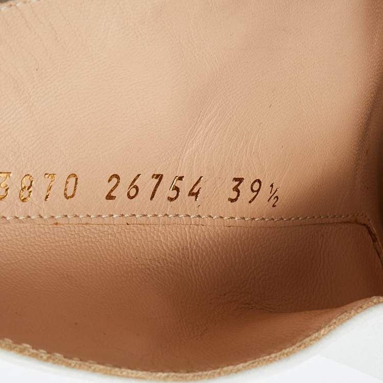 Pre Owned Gianvito Rossi White Leather Aramis Mules Size 39.5