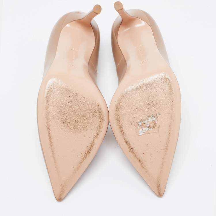 Pre Owned Gianvito Rossi Brown Leather Gianvito Pumps Size 38.5