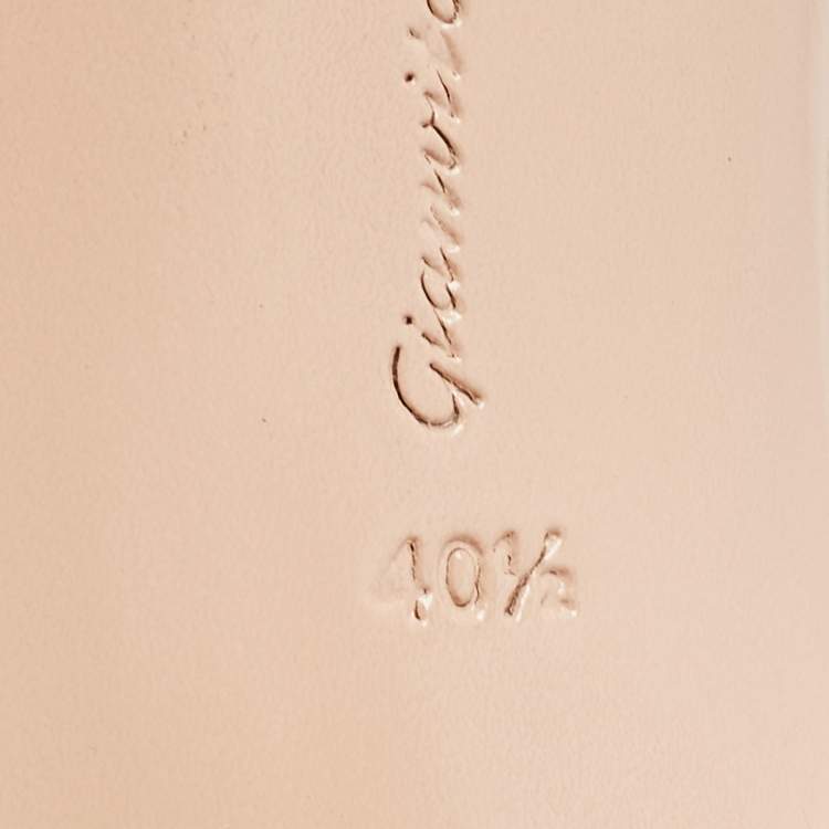 Pre Owned Gianvito Rossi Dull Gold Leather Gianvito 105 Pumps Size 40.5