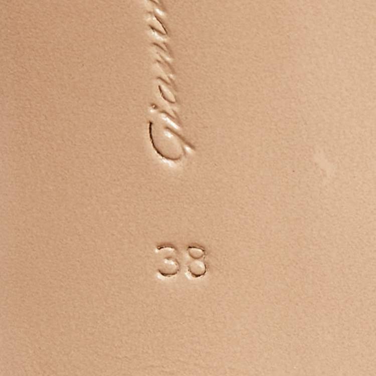 Pre Owned Gianvito Rossi Burgundy Laser Cut Leather and Satin Pointed Toe Pumps Size 38