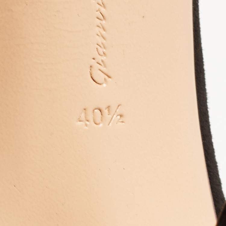 Pre Owned Gianvito Rossi Black Suede Gianvito Pumps Size 40.5