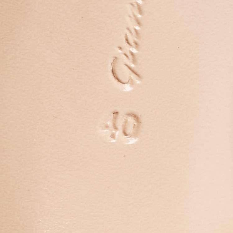 Pre Owned Gianvito Rossi Beige Patent Pointed Toe Pumps Size 40