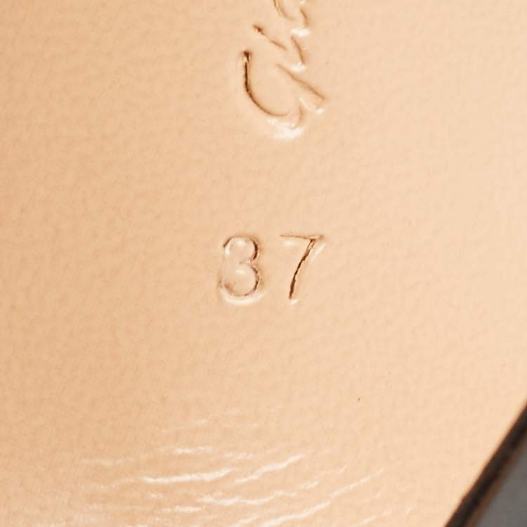 Pre Owned Gianvito Rossi Black PVC Elle Slides Size 37