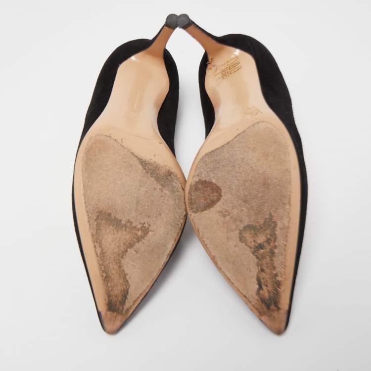 Pre Owned Gianvito Rossi Black Suede Gianvito Pumps Size 37
