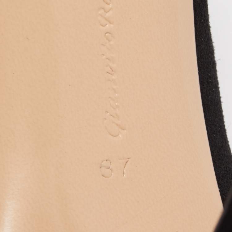 Pre Owned Gianvito Rossi Black Suede Gianvito Pumps Size 37