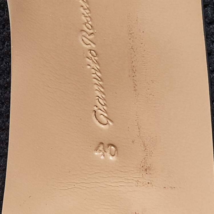 Pre Owned Gianvito Rossi Black Stretch Knit Vires Open Toe Ankle Length Boots Size 40