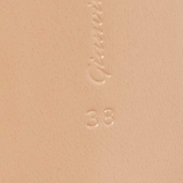 Pre Owned Gianvito Rossi Brown Leather Slingback Pumps Size 38