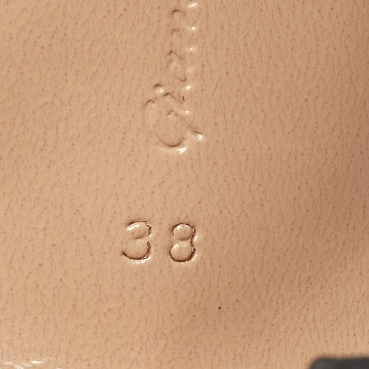 Pre Owned Gianvito Rossi Black Woven Leather Thong Slide Sandals Size 38