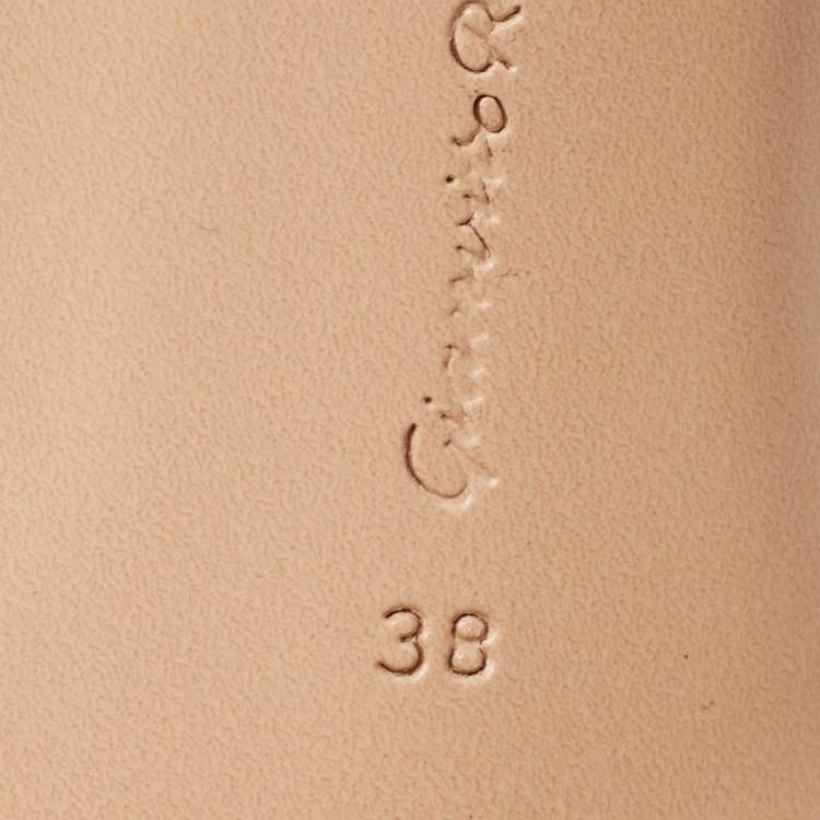 Pre Owned Gianvito Rossi White PVC Elle 105 Slide Sandals Size 38