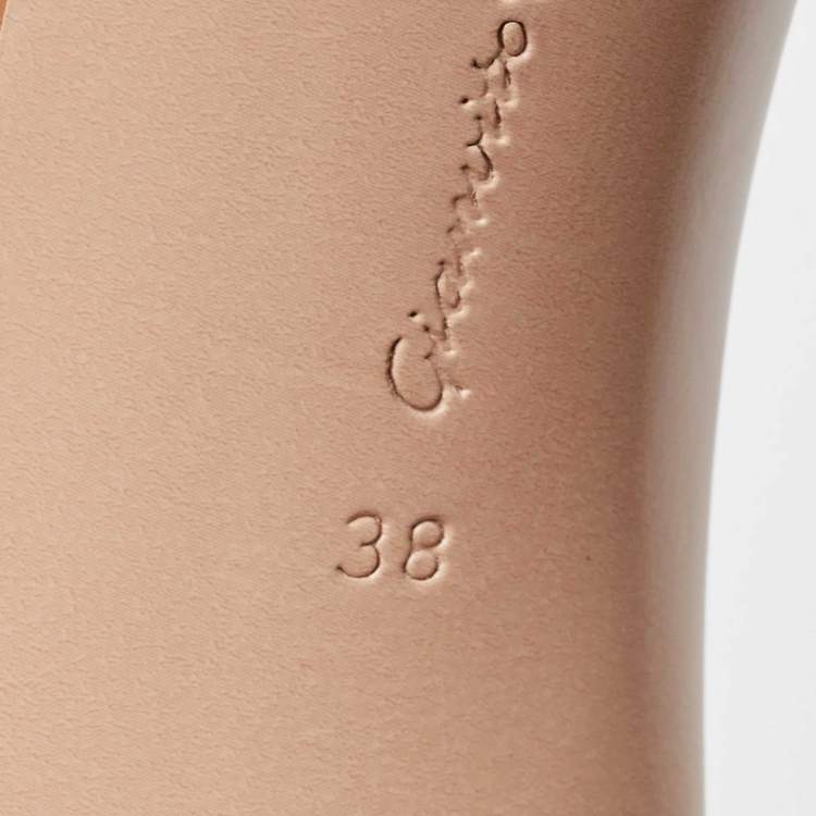 Pre Owned Gianvito Rossi Multicolor Iridescent PVC And Foil Leather Elle Slide Sandals Size 38