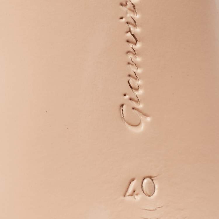 Pre Owned Gianvito Rossi Black Satin and Mesh Open Toe Cut Out Slingback Booties Size 40