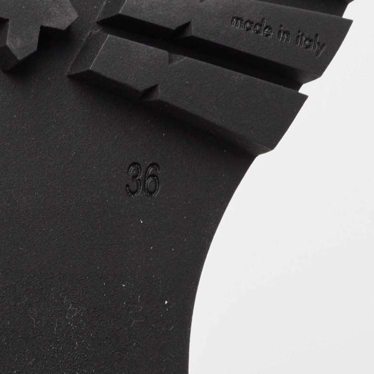 Pre Owned Gianvito Rossi Black Fabric Sock Ankle Boots Size 36