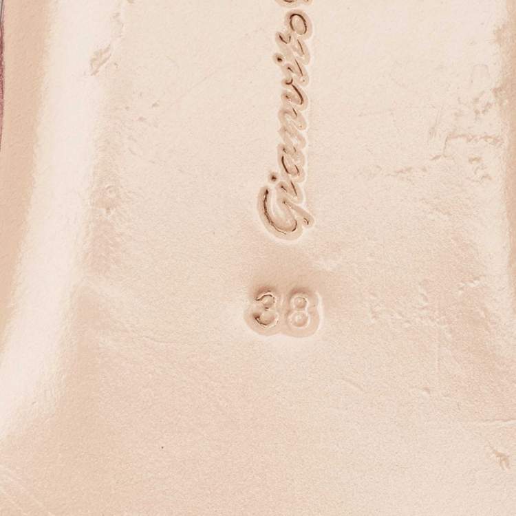 Pre Owned Gianvito Rossi Black Leather and PVC Plexi Ballet Flats Size 38