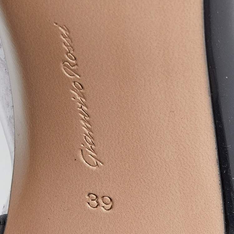 Pre Owned Gianvito Rossi Black/Transparent PVC and Leather Helmut Lace Up Boots Size 39