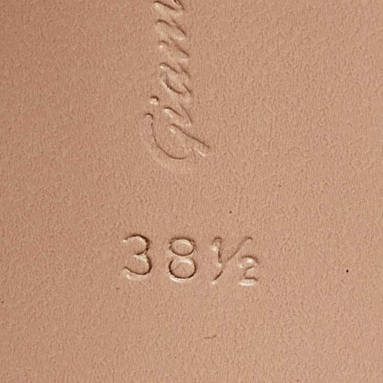 Pre Owned Gianvito Rossi Red Suede Bow Slide Sandals Size 38.5