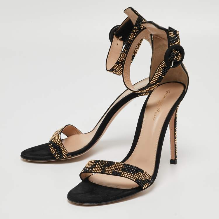 Gianvito Rossi Portofino 85 Leather Sandals Black