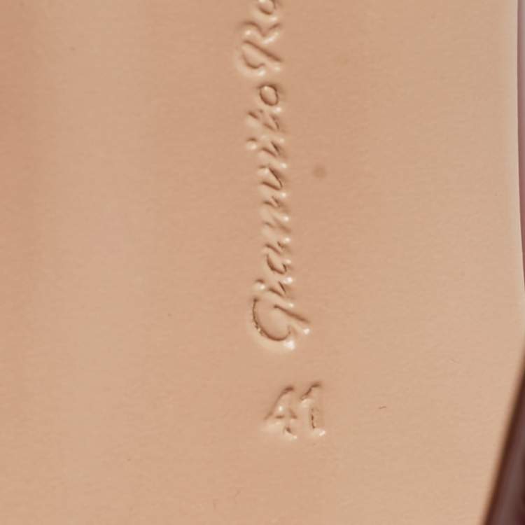 Pre Owned Gianvito Rossi Dark Red Patent Leather Pointed Toe Pumps Size 41