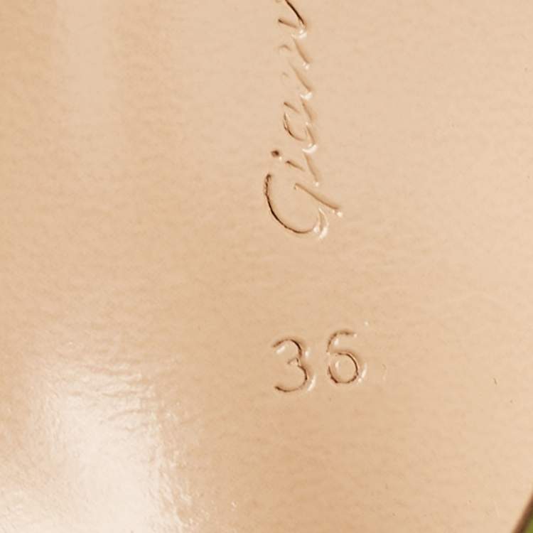 Pre Owned Gianvito Rossi Green Leather and Mesh Alisia Slide Sandals Size 35