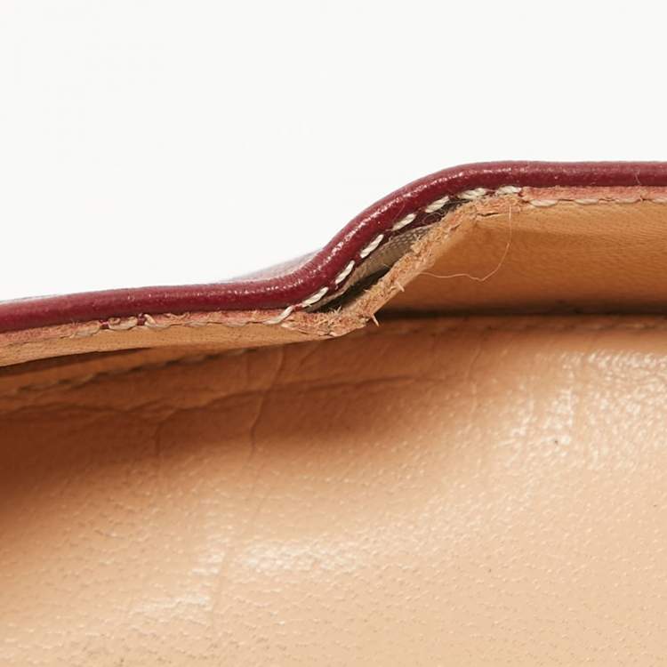 مملوكة مسبقًا Gianvito Rossi Burgundy Leather Pointed Toe Pumps Size 40