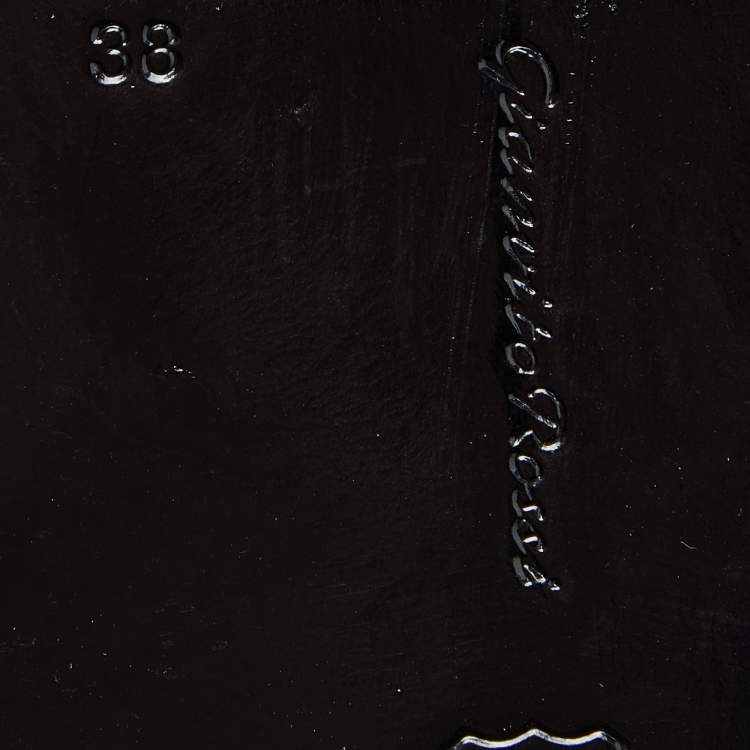 Pre Owned Gianvito Rossi Black Leather Zip Combat Boots Size 38