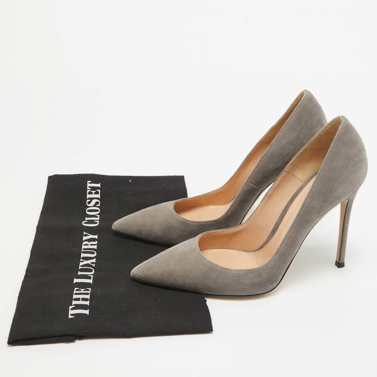 Pre Owned Gianvito Rossi Grey Suede Gianvito Pumps Size 39