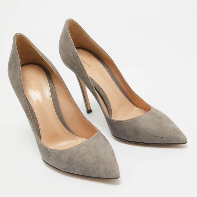 Pre Owned Gianvito Rossi Grey Suede Gianvito Pumps Size 39