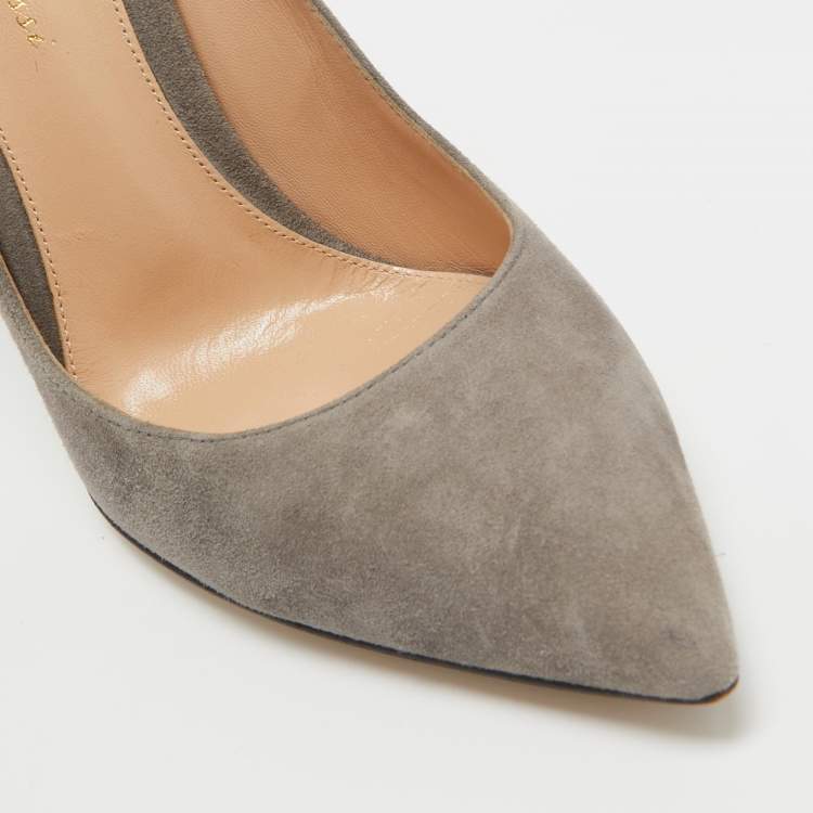 Pre Owned Gianvito Rossi Grey Suede Gianvito Pumps Size 39