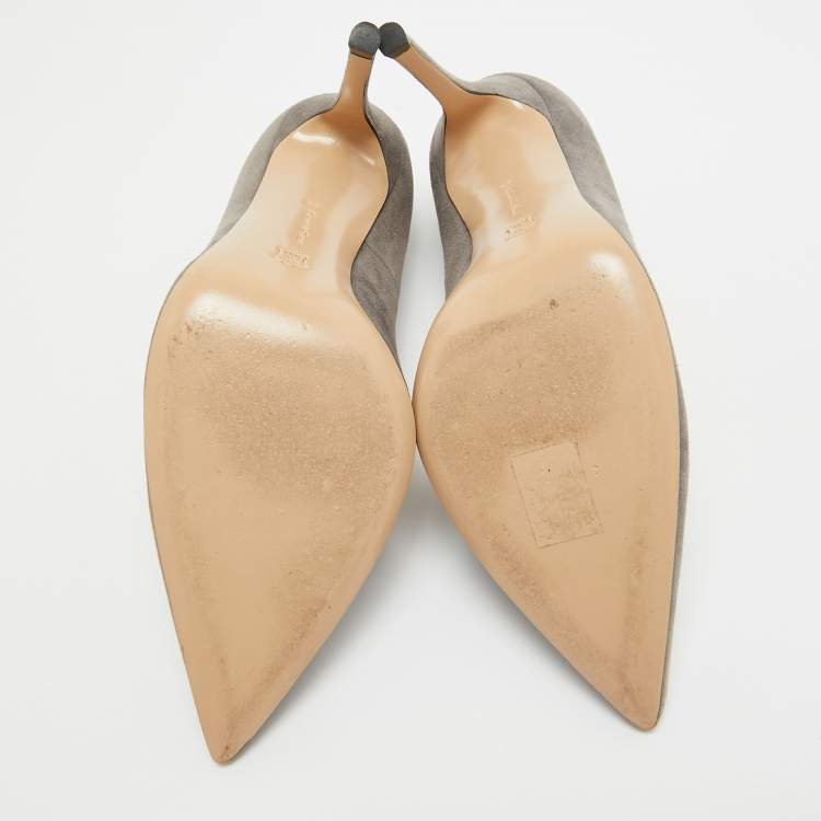 Pre Owned Gianvito Rossi Grey Suede Gianvito Pumps Size 39