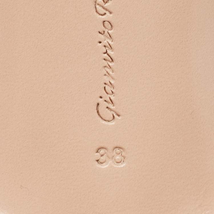 Pre Owned Gianvito Rossi Red Patent Leather and PVC Plexi Pumps Size 38