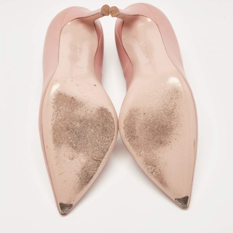 Pre Owned Gianvito Rossi Pink Leather Gianvito Pumps Size 36