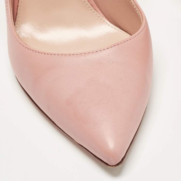 Pre Owned Gianvito Rossi Pink Leather Gianvito Pumps Size 36