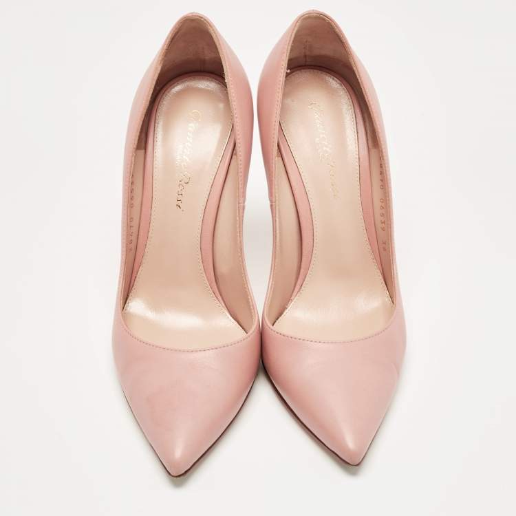Pre Owned Gianvito Rossi Pink Leather Gianvito Pumps Size 36