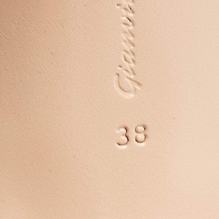 Pre Owned Gianvito Rossi Transparent PVC Elle Slide Sandals Size 38