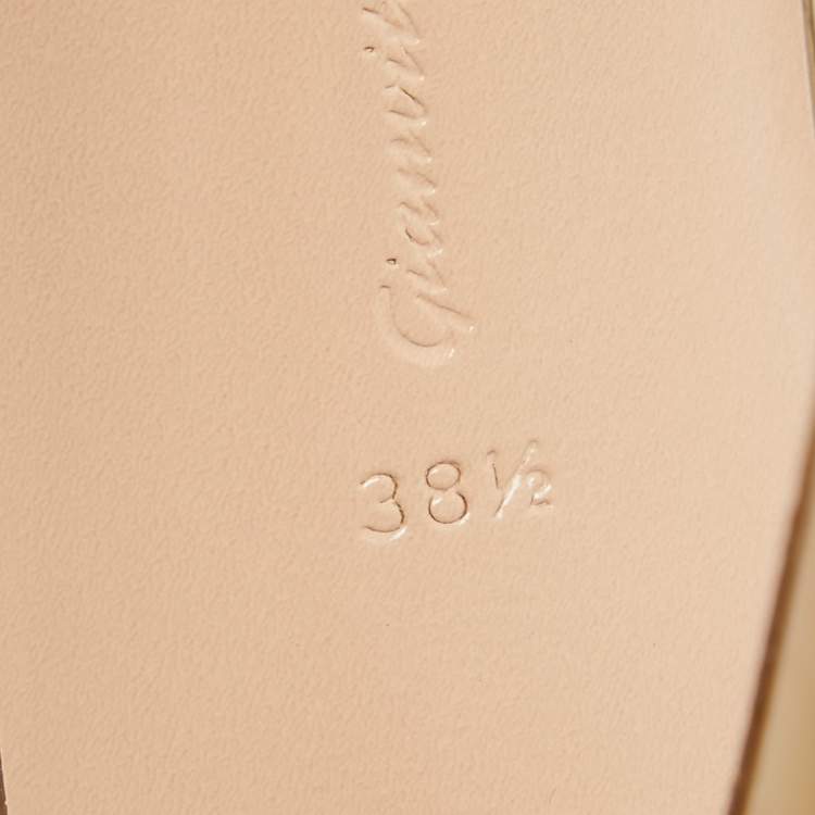 Pre Owned Gianvito Rossi Brown PVC Elle Open Toe Sandals Size 38.5