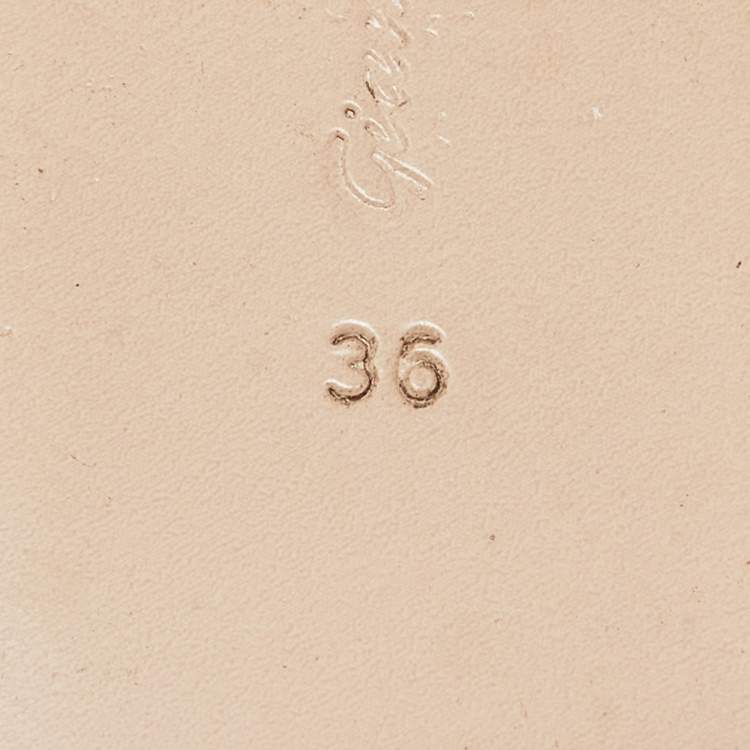 Pre Owned Gianvito Rossi Black Leather Thong Flats Slides Size 36