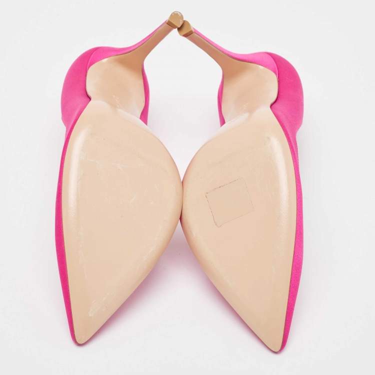 Pre Owned Gianvito Rossi Pink Satin Gianvito Pumps Size 39