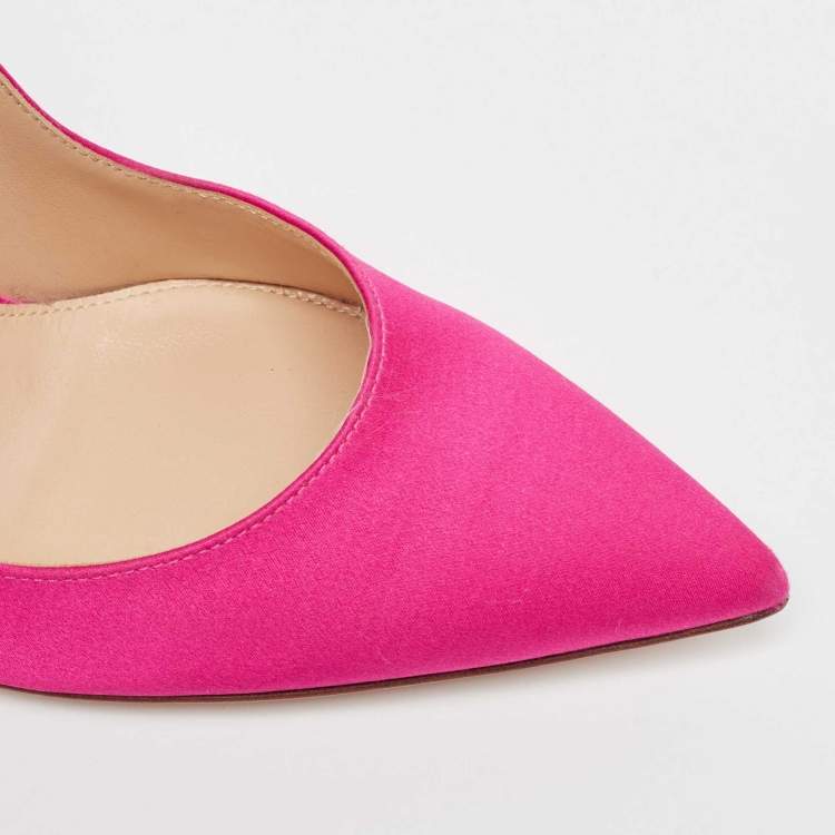 Pre Owned Gianvito Rossi Pink Satin Gianvito Pumps Size 39