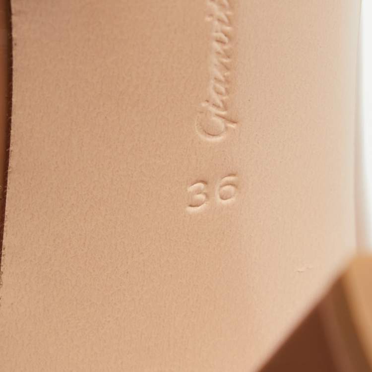 Pre Owned Gianvito Rossi Beige Patent Leather Penelope Pumps Size 36