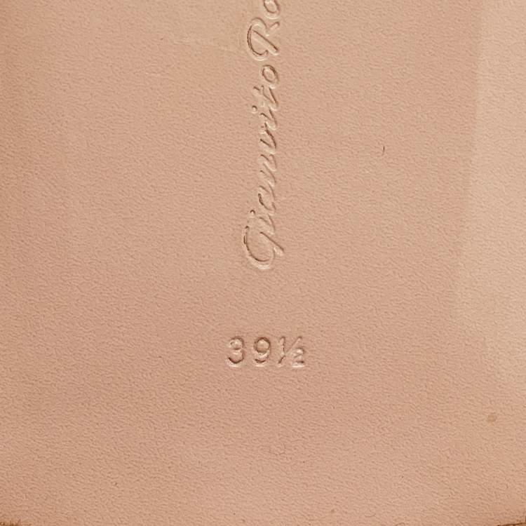 Pre Owned Gianvito Rossi Brown Suede Versilia Ankle Strap Flat Sandals Size 39.5