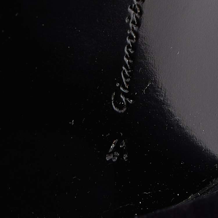 Pre Owned Gianvito Rossi Black Leather Ankle Boots Size 41