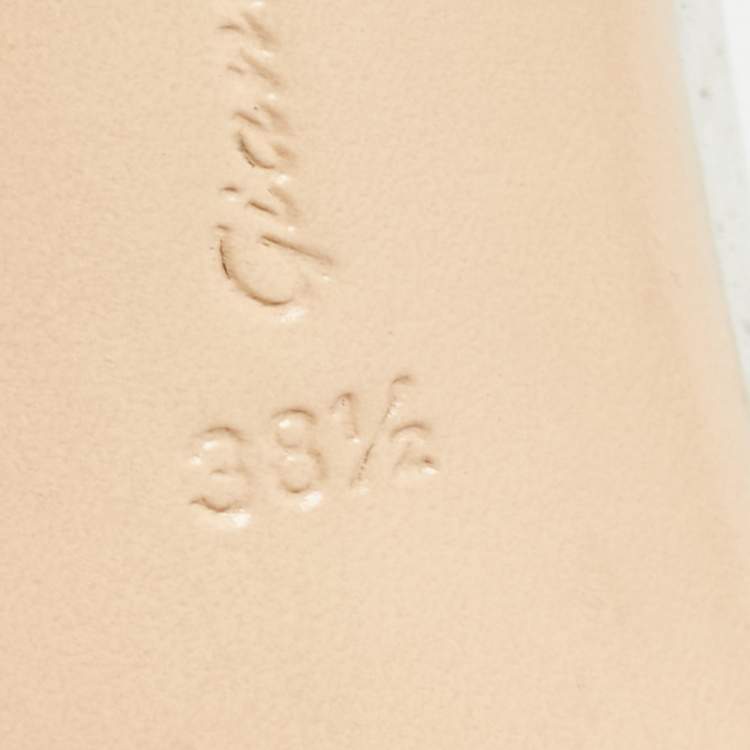 Pre Owned Gianvito Rossi Metallic Leather and PVC Plexi  Pumps Size 38.5