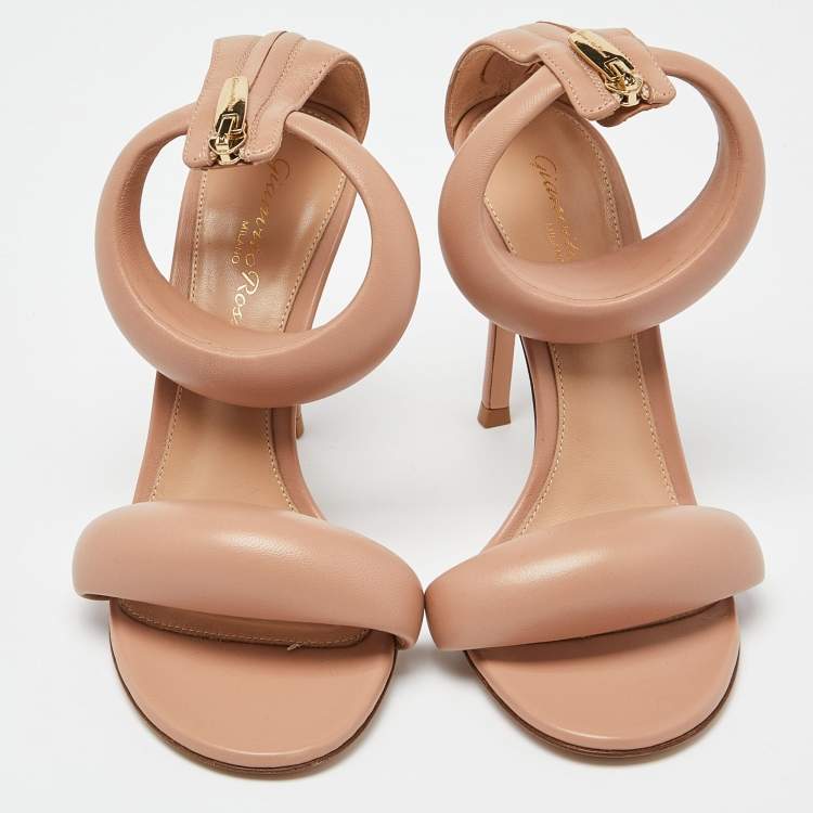 Pre Owned Gianvito Rossi Beige Leather Bijoux Sandals Size 35