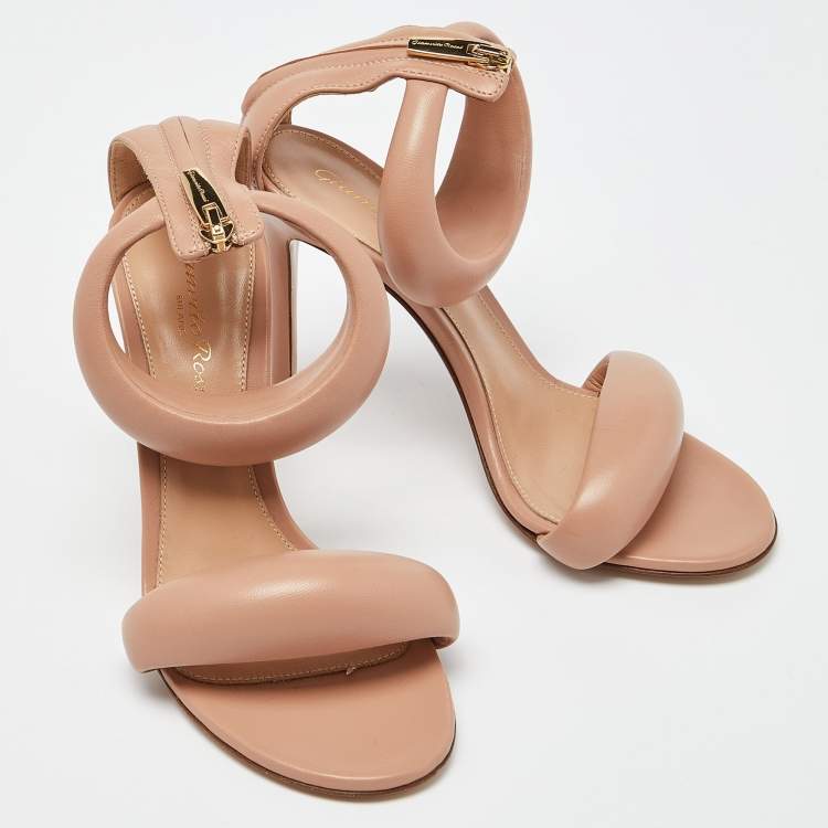 Pre Owned Gianvito Rossi Beige Leather Bijoux Sandals Size 35