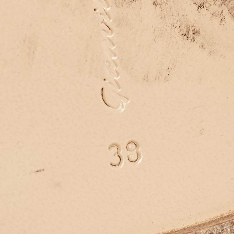 Pre Owned Gianvito Rossi Green Leather Slingback Sandals Size 38