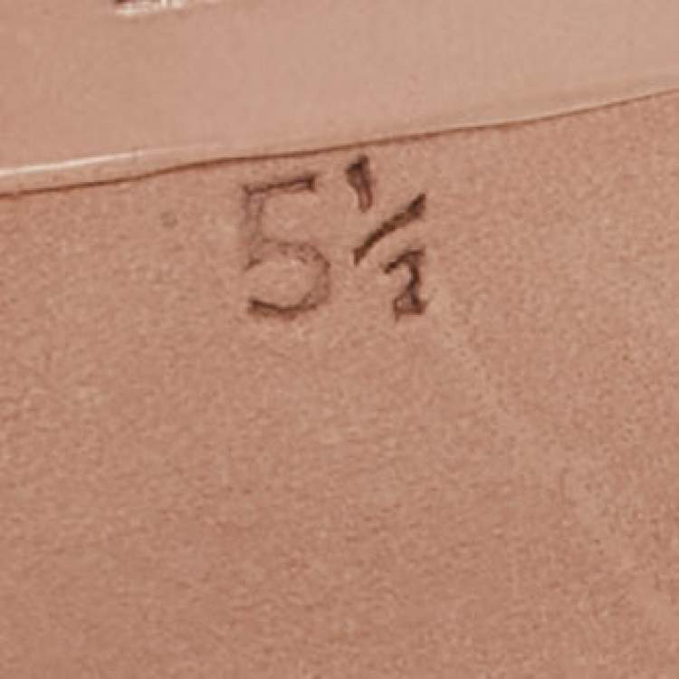 Pre Owned Gina Green/Blue Croc Embossed Patent Leather Rodeo Slide Sandals Size 38.5