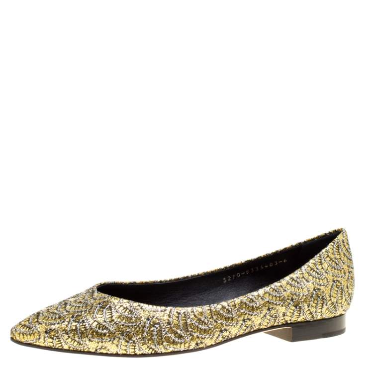 glitter pointed toe flats