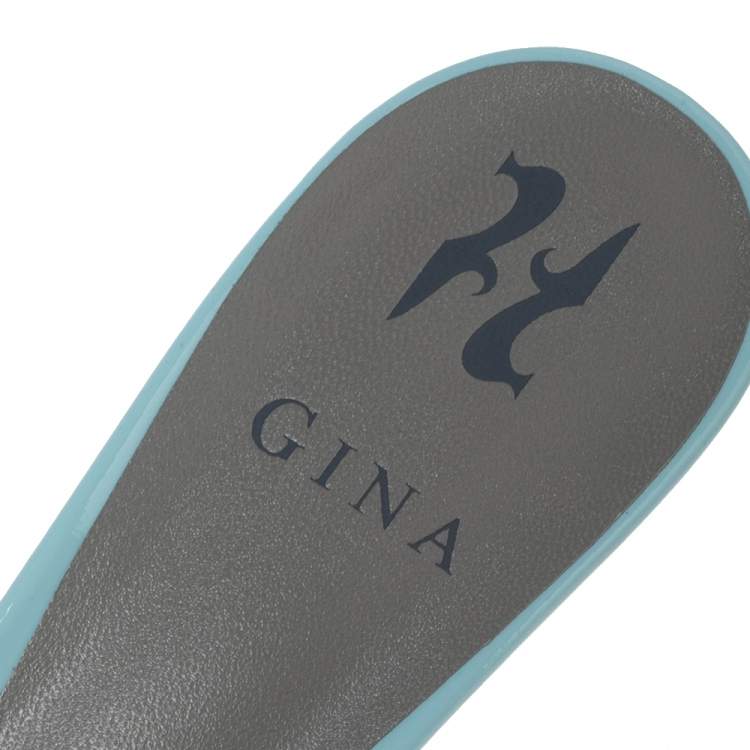 Pre Owned Gina Off-White Laser-Cut Leather Slide Sandals Size 40